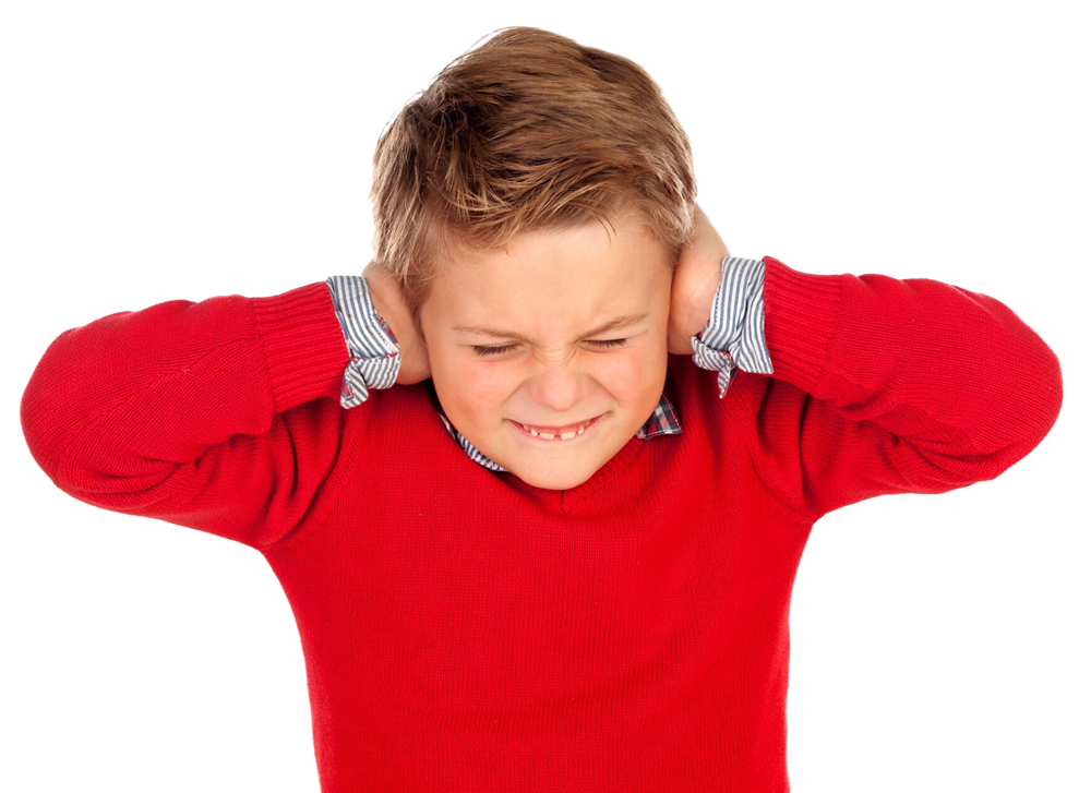 child covering ears